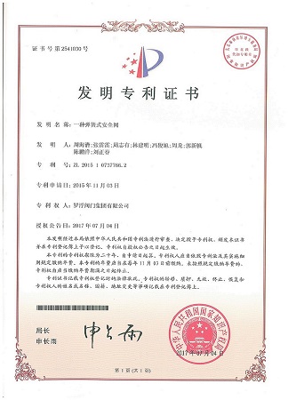 一种弹簧式安全阀