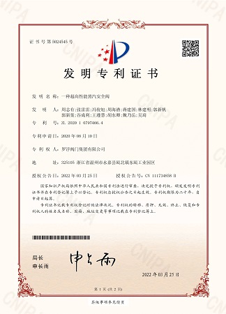 一种超高性能蒸汽安全阀